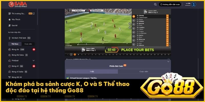 Trải nghiệm sảnh cá cược thể thao đẳng cấp với tỷ lệ hoàn trả cao nhất tại Go88 Thể Thao