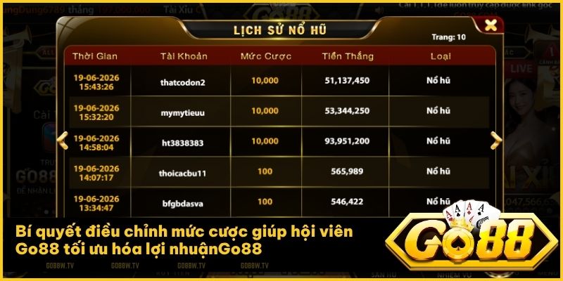 Chinh phục hũ Jackpot tiền tỷ với bộ bài Thùng phá sảnh lớn tại sảnh Go88