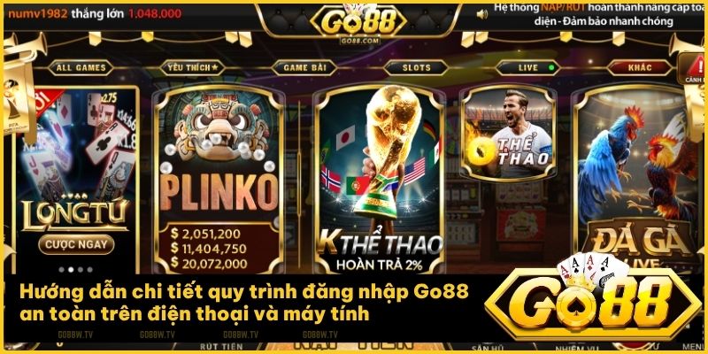 Đồng bộ dữ liệu đăng nhập Go88 trên cả website và ứng dụng mobile