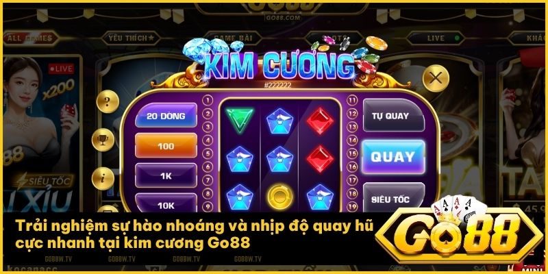 Trải nghiệm sảnh minigame Kim Cương với đồ họa 3D lấp lánh và cơ hội nổ hũ lớn
